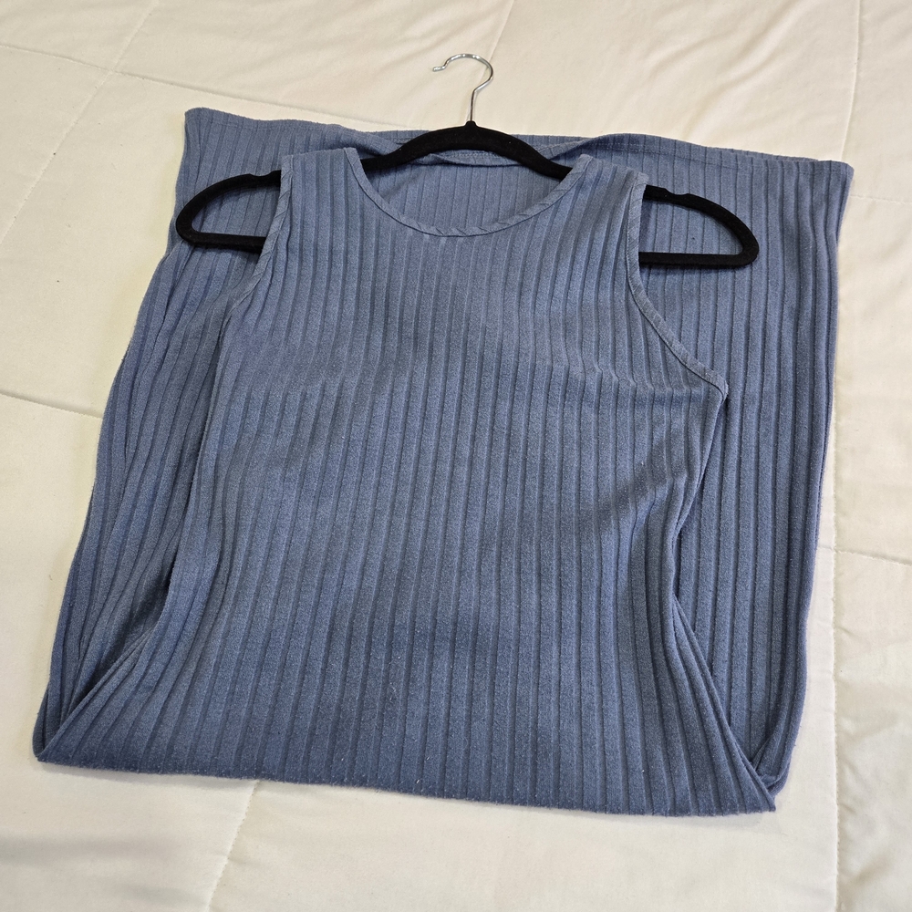 Elegant Blue Backless Dress